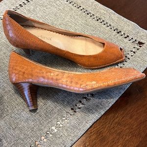 Perlina Faux Alligator Pumps